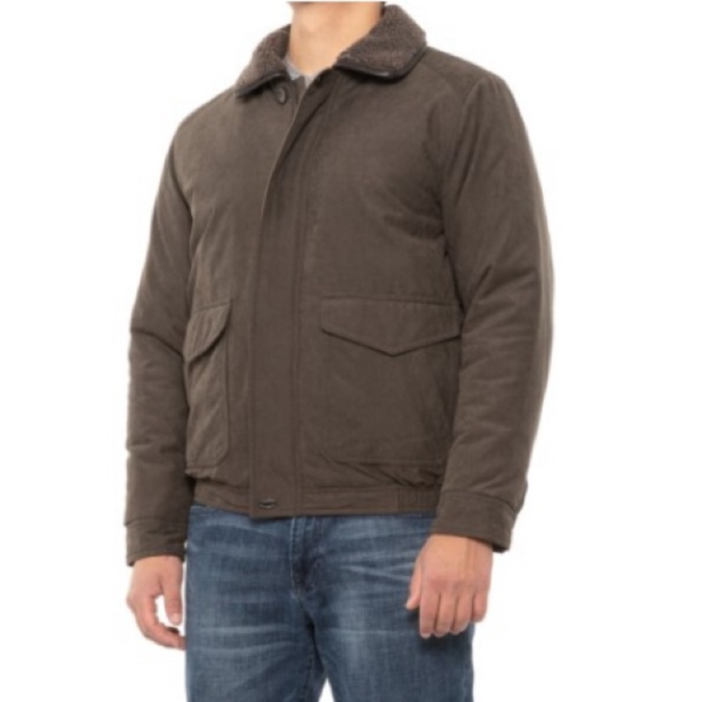 Rainforest Micro Oxford Bomber Jacket in Tobac, Size XL New w/Tag